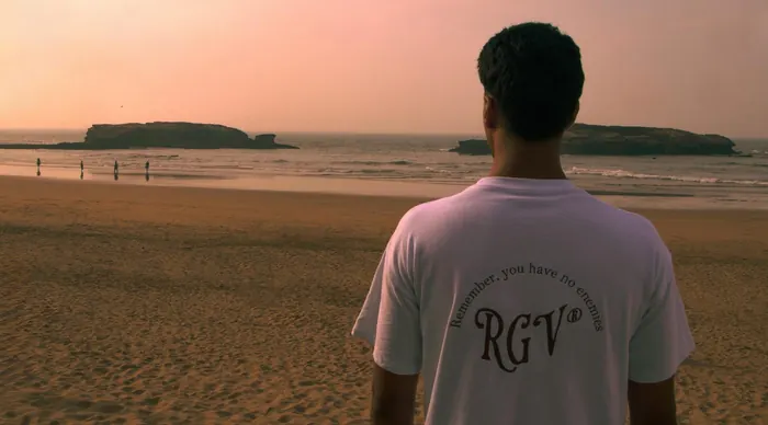 Ilyas at the beach in Morocco at sunset